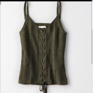 American Eagle Lace Up Tanks